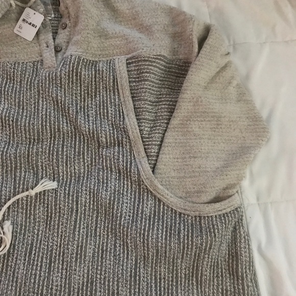 NWT Free People FP Beach Baja Babe Very Oversized Hooded Pullover in Ivory-Rare - Picture 8 of 9